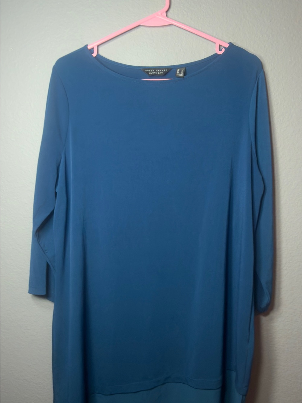 Susan Graver Blue Maxi Tunic Dress